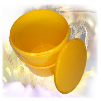 Műanyag mézeskanna 25 kg sárga